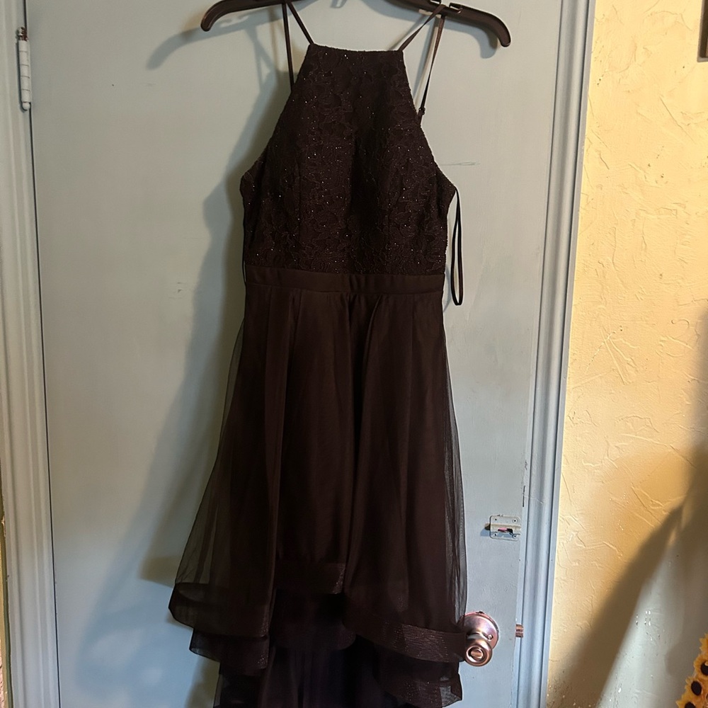 Elegant Black Halter Dress